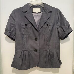 Banana Republic Grey Women's Blazer Pinstripe